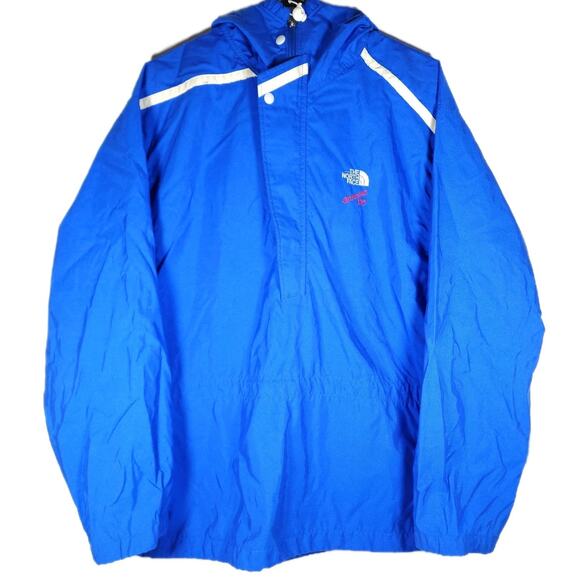 THE NORTH FACE Men's EXTREME XC Vtg Sz M Blue Lightweight Hooded Anorak Jacket - Picture 1 of 13